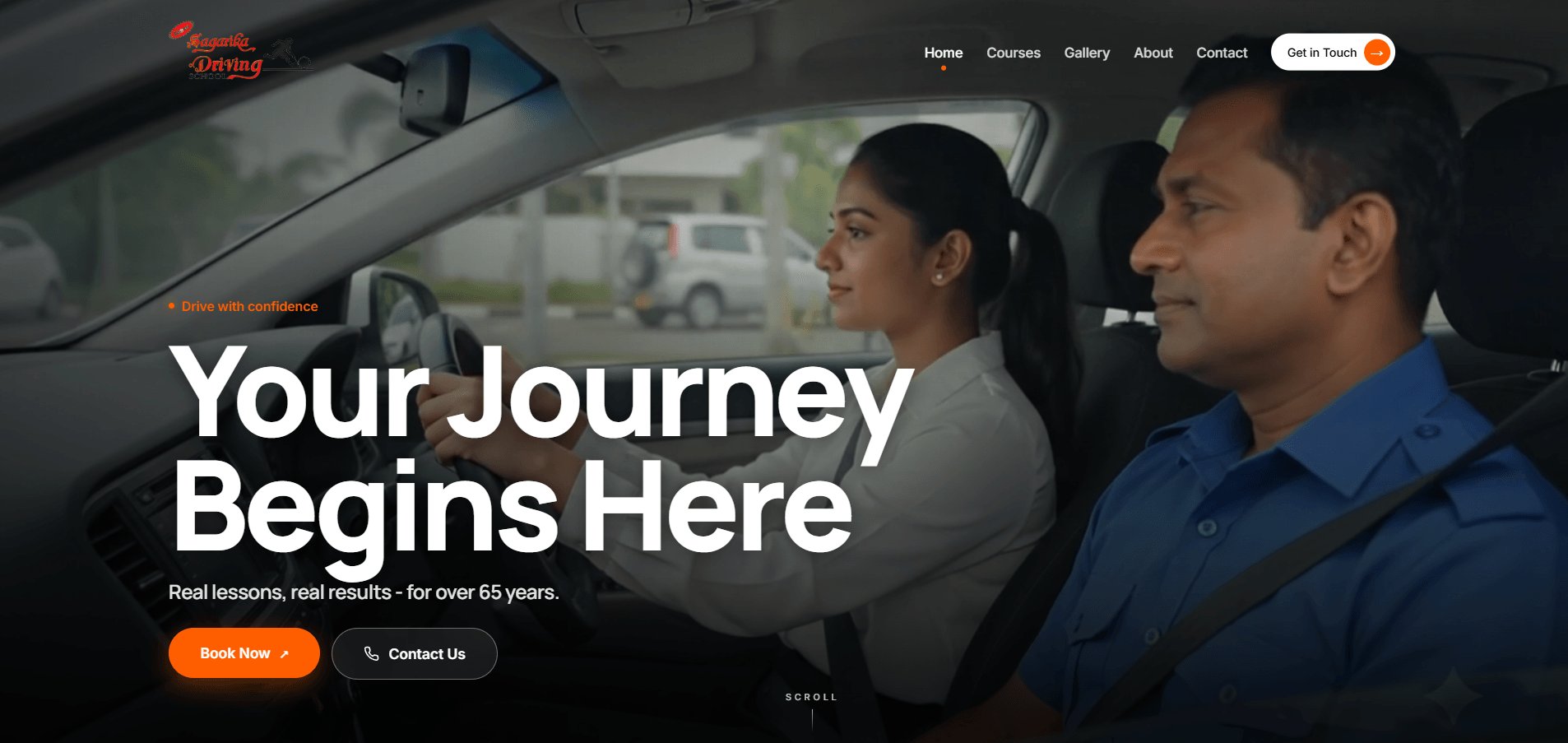 New Sagarika Driving School website screenshot